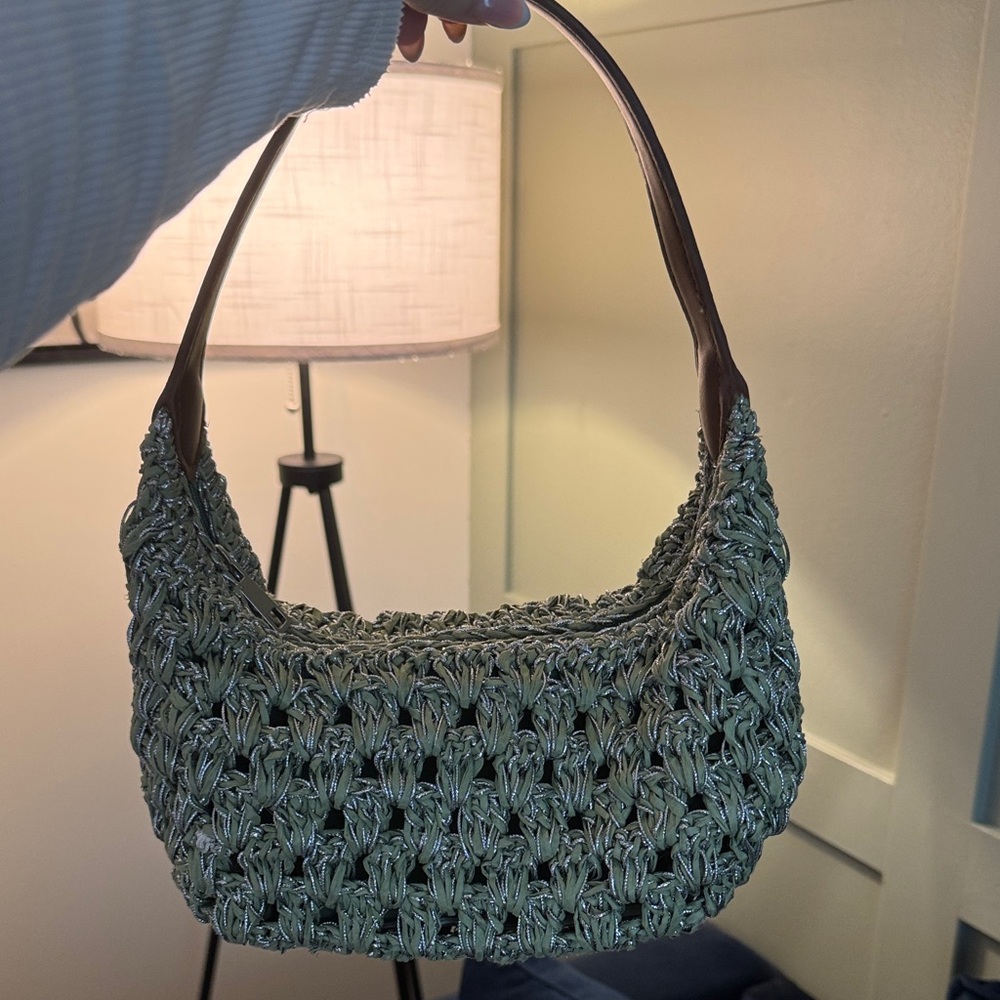 a new day Green Woven Shoulder Bag